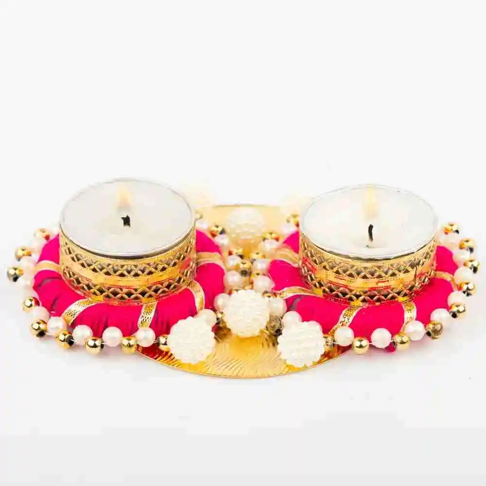 Modern Double Ring T-Light Holder for Diwali